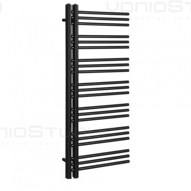 Juodas rankšluosčių džiovintuvas Sapho Dorlion 500x1200mm Juodas rankšluosčių džiovintuvas Sapho Dorlion 500x1200mm
