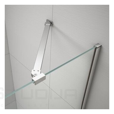 Kampinis dušo sienelės laikiklis ESCA 90 cm chromo spalvos Kampinis dušo sienelės laikiklis ESCA 90 cm chromo spalvos