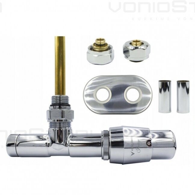 Kampinio termostato VARIO TERM Unico komplektas, chromuotas, kairinis Kampinio termostato VARIO TERM Unico komplektas, chromuotas, kairinis