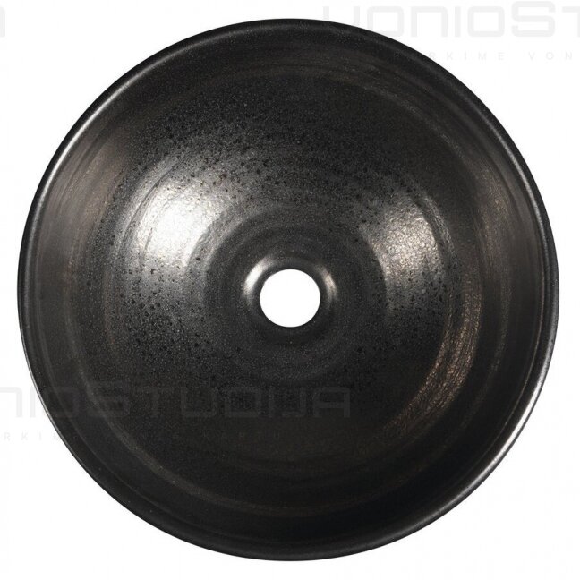 Keramikinis praustuvas ATTILA juodos spalvos 42,5 cm juoda metalic spalva 3 Keramikinis praustuvas ATTILA juodos spalvos 42,5 cm juoda metalic spalva 3