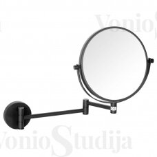 Kosmetinis veidrodis Sapho X-ROUND juodas