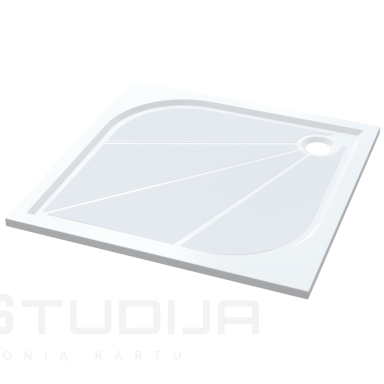 Dušo padėklas SAT LIMNEW 90x90x3 cm lieto akmens
