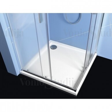 Kvadratinė matinio stiklo dušo kabina  EASY LINE 90x90cm brick stiklas 1