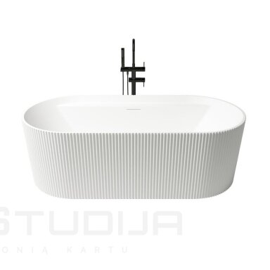 Zenon Olympia laisvas pastatomas vonia 170x80cm baltos matinės spalvos su reljefu