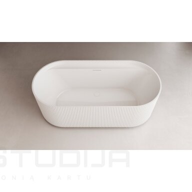 Zenon Olympia laisvas pastatomas vonia 170x80cm baltos matinės spalvos su reljefu