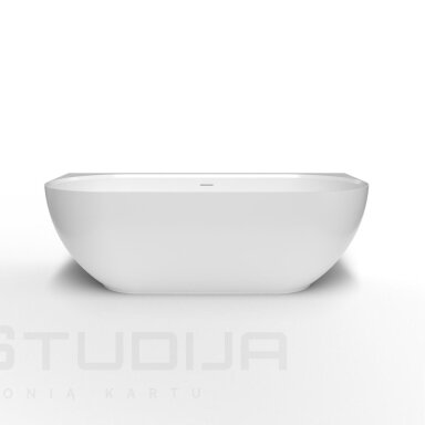 Prie sienos glaudžiama vonia SAT Lesly 170x82 cm lietas akmuo LE1700