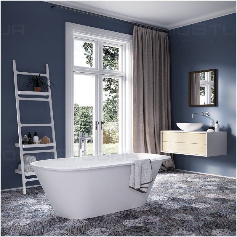 Laisvai pastatoma lieto akmens vonia PAA Deco Rim Laisvai pastatoma lieto akmens vonia PAA Deco Rim