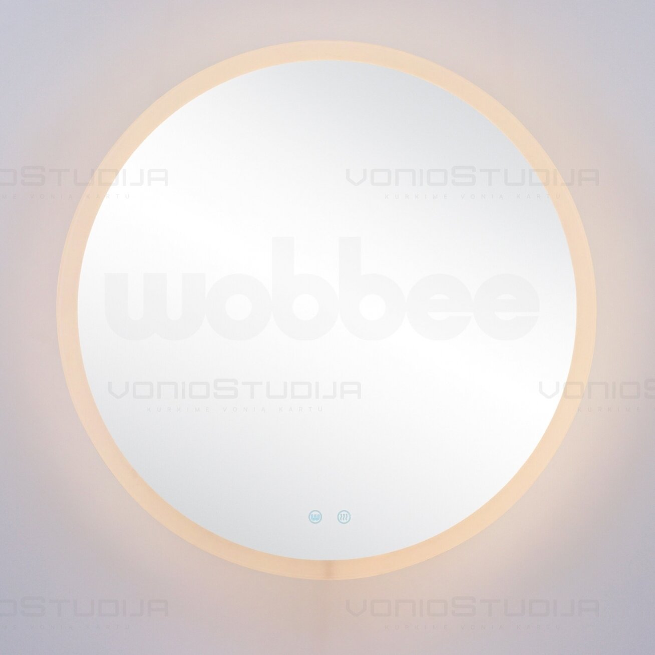 Wobbee Gosh apvalus veidrodis su Led apšvietimu 80cm 7