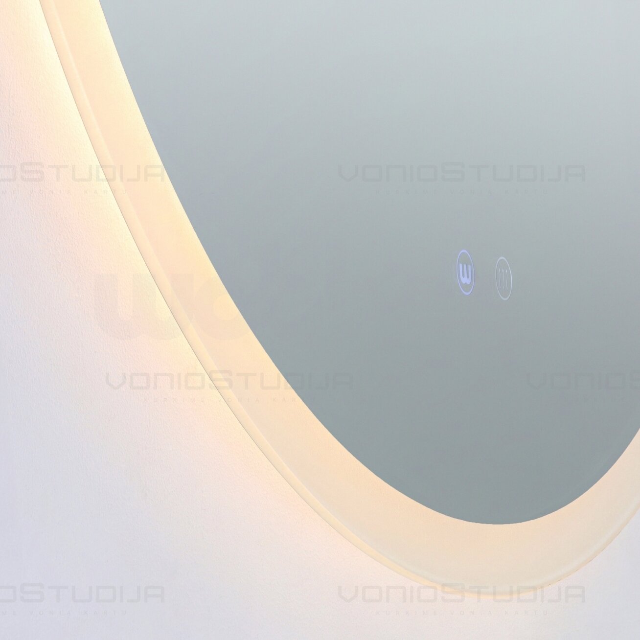 Wobbee Gosh apvalus veidrodis su Led apšvietimu 80cm 9