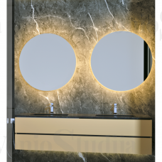 LEDIMEX Oporto veidrodis su šiltos spalvos LED galiniu apšvietimu 80cm