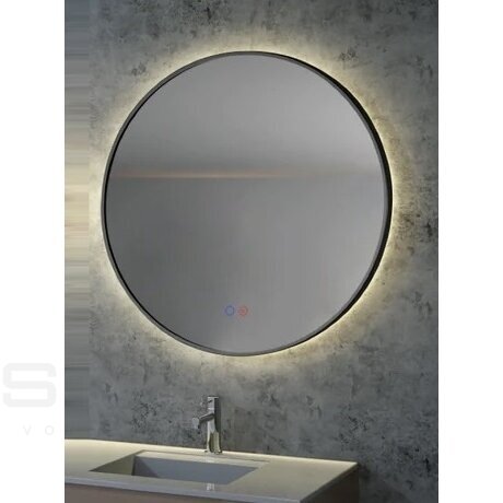 LEDIMEX Fun veidrodis  juodu rėmu su Led apšvietimu 60 cm