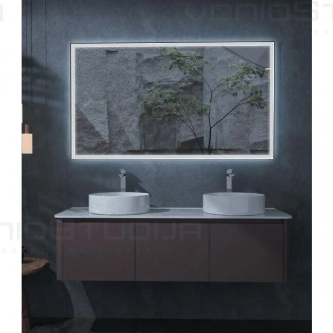 LEDIMEX SUIZA veidrodis su led apšvietimu juodu matiniu rėmu 140x80cm LEDIMEX SUIZA veidrodis su led apšvietimu juodu matiniu rėmu 140x80cm