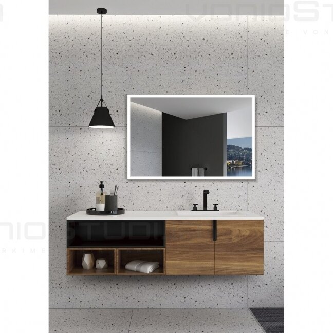 LEDIMEX SUIZA veidrodis su led apšvietimu juodu matiniu rėmu 140x80cm 2 LEDIMEX SUIZA veidrodis su led apšvietimu juodu matiniu rėmu 140x80cm 2