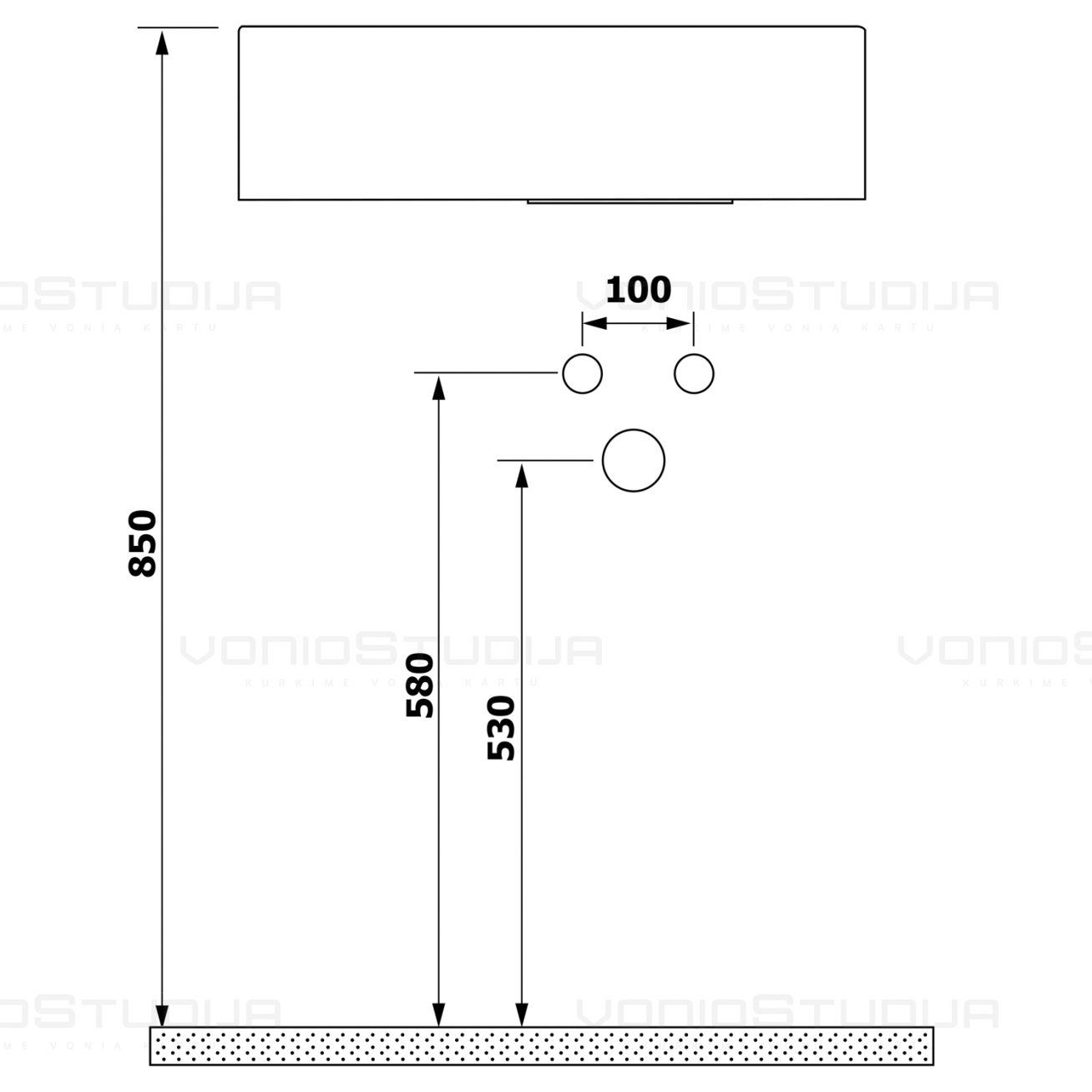 Mažas AMAROK praustuvas 40x11x22cm, kairinis juodas matinis 3 Mažas AMAROK praustuvas 40x11x22cm, kairinis juodas matinis 3