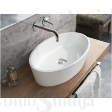 Marble+ BARI500UNBP ant stalviršio montuojamas praustuvas, baltas