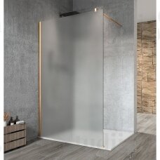 Matinio stiklo dušo sienelė VARIO Aukso spalvos profiliais 900mm