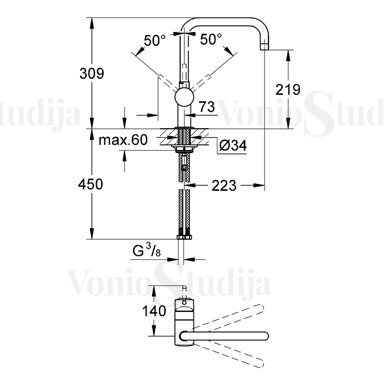 Maišytuvas plautuvei Grohe Minta 32488DC0 1