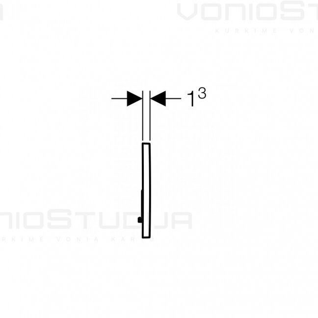 Mygtukas Geberit Sigma juodas 115.770.DW.5 2 Mygtukas Geberit Sigma juodas 115.770.DW.5 2