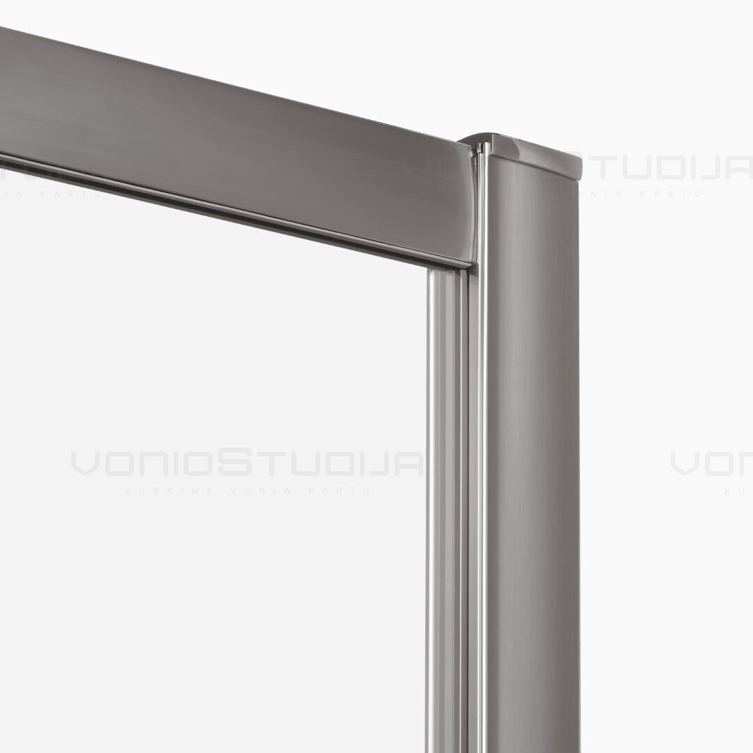 New Trendy dušo kabina Prime Brushed Gunmetal spalvos 90x90cm 1