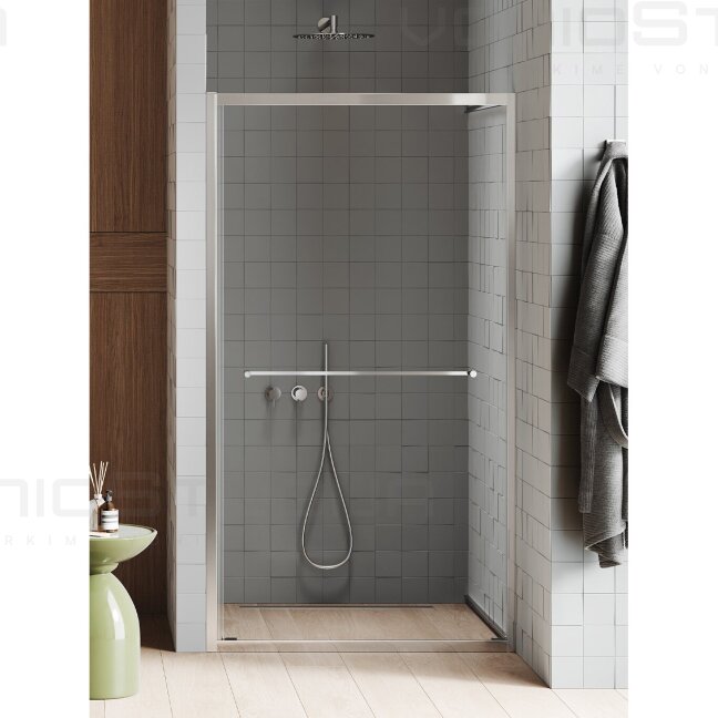 New Trendy New Varia dušo durys į nišą 80 cm chromo spalvos, durys stumdomos į vidų New Trendy New Varia dušo durys į nišą 80 cm chromo spalvos, durys stumdomos į vidų