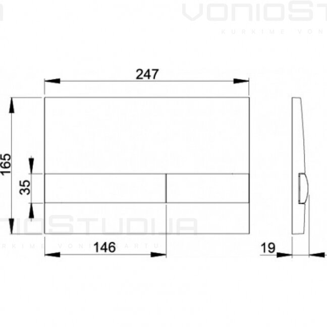 Nuleidimo mygtukas Alcaplast aukso spalvos M1725 1 Nuleidimo mygtukas Alcaplast aukso spalvos M1725 1