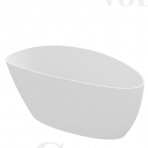Omnires Marble+ vonia iš lieto marmuro Barcelona XL blizgi balta, 170*77 cm