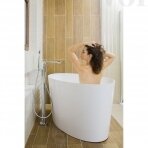 Omnires Marble+ vonia iš lieto marmuro Roma blizgi balta, 159*72 cm