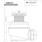 Omnires vonios sifonas be persipylimo WB01XBL (juodos matinės spalvos)