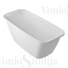 Omnires Marble+ vonia iš lieto marmuro Verona blizgi balta, 170*70 cm