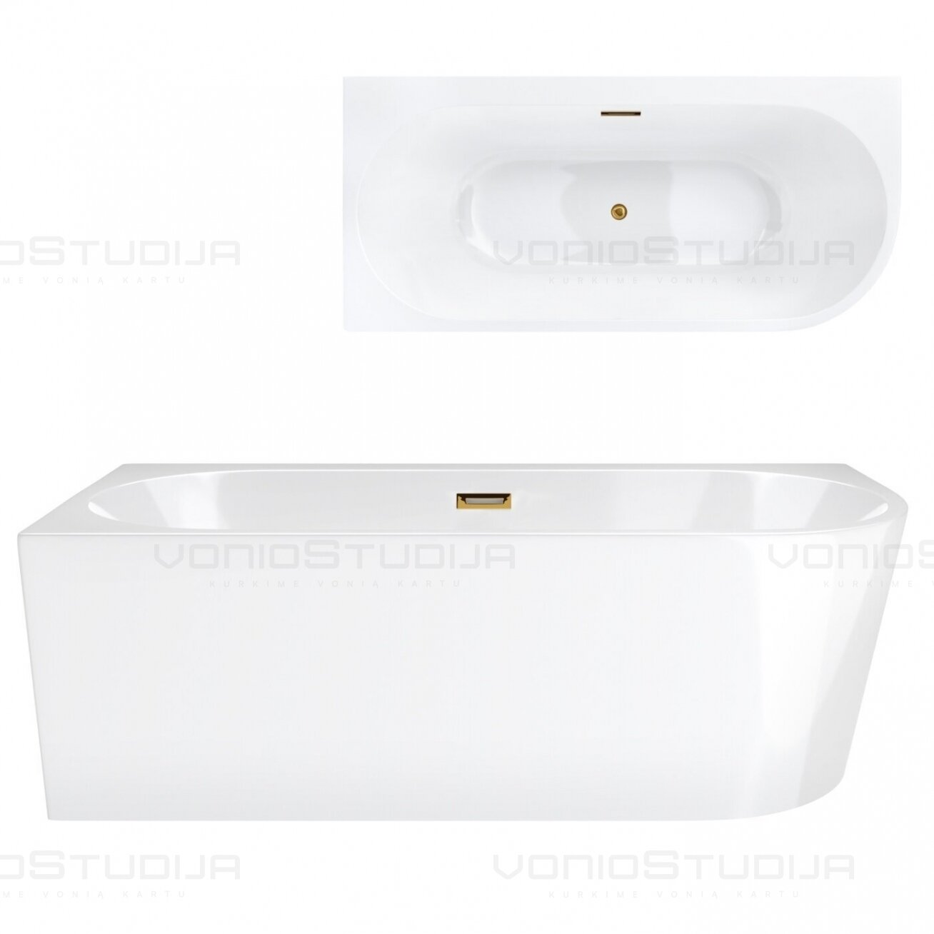 Pastatoma į kampą vonia Corsan Intero E240 Intero 160x74cm kairinė, aukso spalvos sifonas Pastatoma į kampą vonia Corsan Intero E240 Intero 160x74cm kairinė, aukso spalvos sifonas