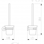 Pakabinamas WC šepetys Sapho X-ROUND XB320