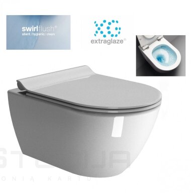 Pakabinamas klozetas GSI PURA SWIRLFLUSH COMPACT Pakabinamas klozetas GSI PURA SWIRLFLUSH COMPACT