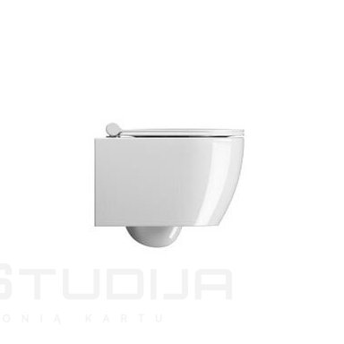 Pakabinamasklozetas GSI PURA Compact 46x35 Swirlflush® su lėtaeigiu plonu dangčiu Pakabinamasklozetas GSI PURA Compact 46x35 Swirlflush® su lėtaeigiu plonu dangčiu