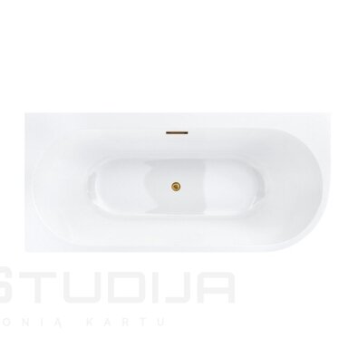 Pastatoma į kampą vonia Corsan Intero E240 Intero 160x74cm kairinė, aukso spalvos sifonas Pastatoma į kampą vonia Corsan Intero E240 Intero 160x74cm kairinė, aukso spalvos sifonas