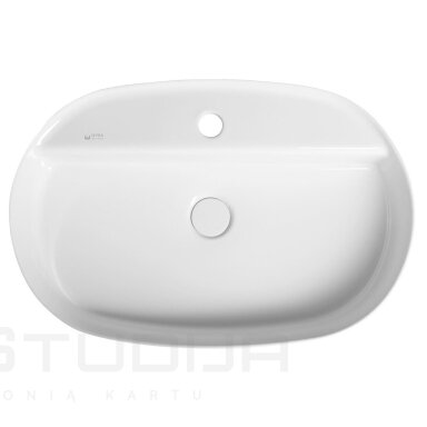 Pastatomas praustuvas Infinity Oval baltas 60x40cm Pastatomas praustuvas Infinity Oval baltas 60x40cm