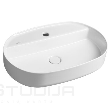 Pastatomas praustuvas Infinity Oval baltas 60x40cm Pastatomas praustuvas Infinity Oval baltas 60x40cm