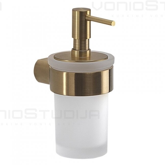 Pakabinamas skysto muilo dozatorius Sapho PIRENEI MAT GOLD matinio aukso spalvos Pakabinamas skysto muilo dozatorius Sapho PIRENEI MAT GOLD matinio aukso spalvos