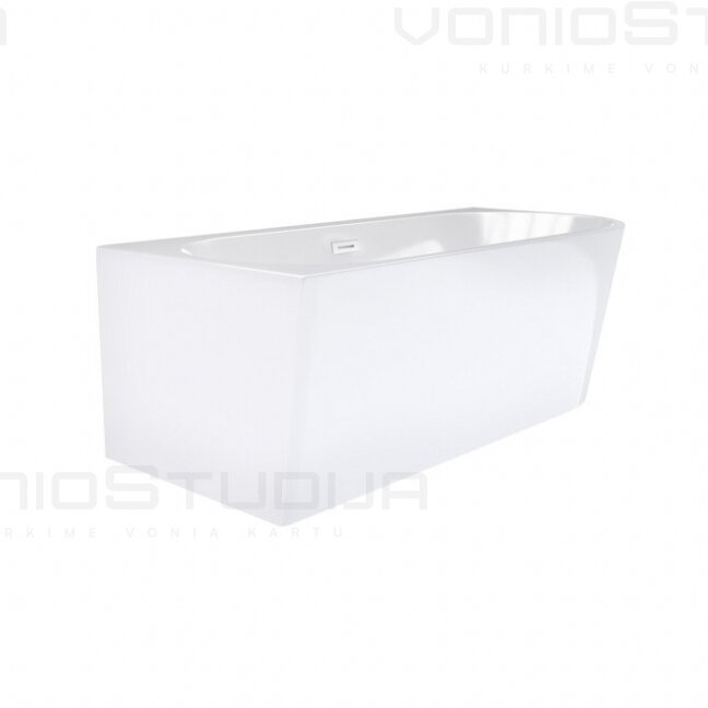 Pastatoma į kampą vonia Corsan Intero E240 Intero 160x74cm kairinė, baltas sifonas 3