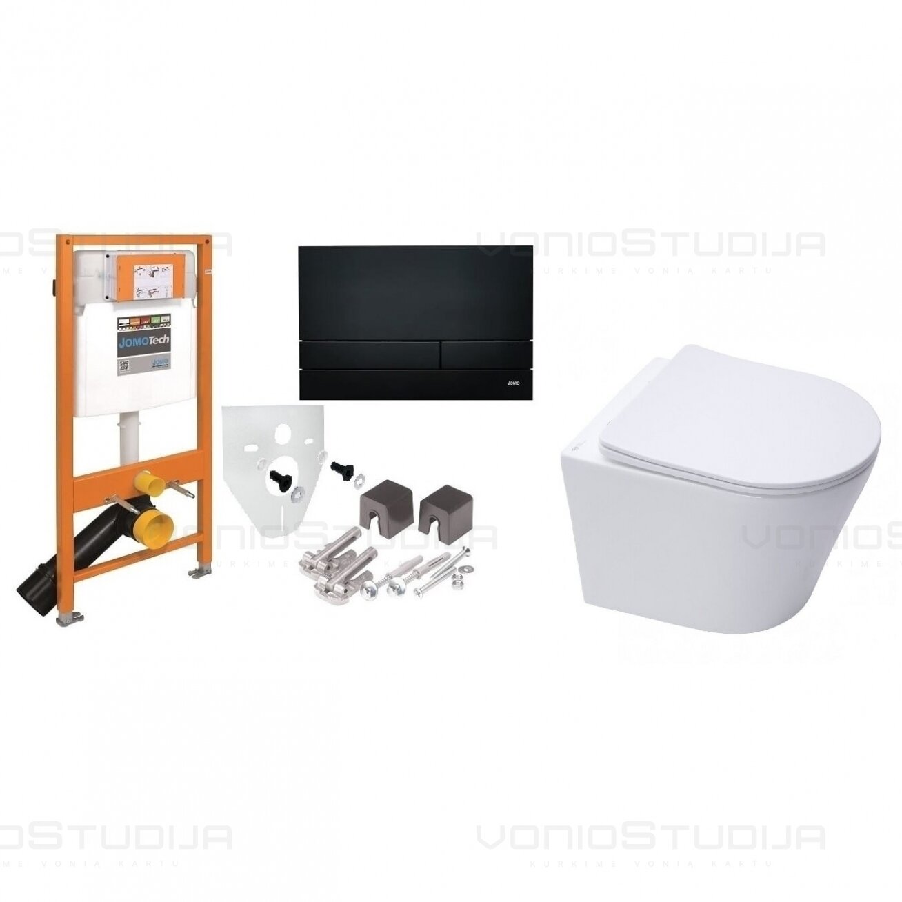 Potinkinis WERIT JOMO Exclusive 2 rėmas su juodos matinės spalvos mygtuku ir WC SAT Infinitio Compact Rimless komplektas Potinkinis WERIT JOMO Exclusive 2 rėmas su juodos matinės spalvos mygtuku ir WC SAT Infinitio Compact Rimless komplektas