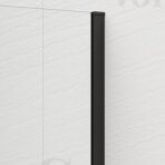 Polysan ESCA dušo sienelė 100 cm juodos matinės spalvos su kampiniu laikikliu