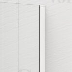 Polysan ESCA Flute rifliuoto stiklo dušo sienelė 110 cm baltos spalvos su kampiniu laikikliu