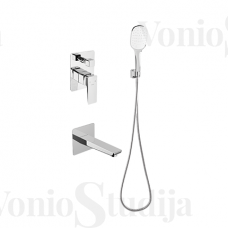 Potinkinė dušo sistema su snapu voniai Omnires Parma SYSPMW01CR