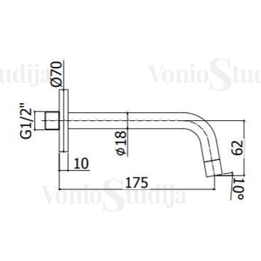 Potinkinė juoda vonios sistema Paffoni Light 5