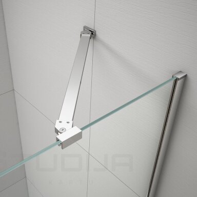 Polysan ESCA dušo sienelė 80 cm chromo spalvos su kampiniu laikikliu Polysan ESCA dušo sienelė 80 cm chromo spalvos su kampiniu laikikliu