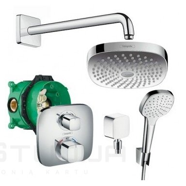 Hansgrohe Croma Select potinkinis termostatinis dušo komplektas chromas Hansgrohe Croma Select potinkinis termostatinis dušo komplektas chromas