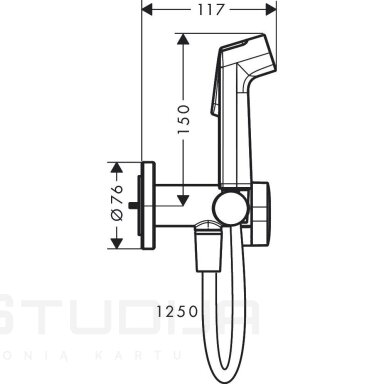 Hansgrohe potinkinis bidė maišytuvo komplektas ECO SMART chromo spalvos Hansgrohe potinkinis bidė maišytuvo komplektas ECO SMART chromo spalvos