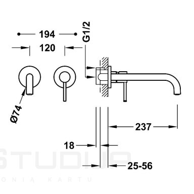 Potinkinis praustuvo maišytuvas Tres Study Exclusive, 237mm juodas Potinkinis praustuvo maišytuvas Tres Study Exclusive, 237mm juodas