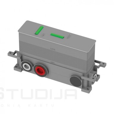 Potinkinis braižyto vario spalvos termostatinis trijų taškų vonios/dušo maišytuvas Omnires Y1238/KROCPB Potinkinis braižyto vario spalvos termostatinis trijų taškų vonios/dušo maišytuvas Omnires Y1238/KROCPB