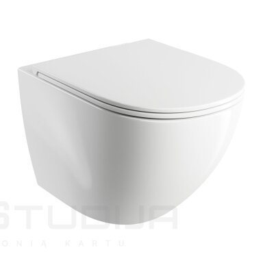 Potinkinis wc rėmas Grohe su Phantom Black spalvos mygtuku ir Omnires Ottawa Rimless komplektas