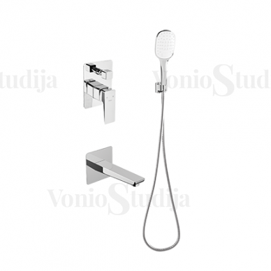 Potinkinė dušo sistema su snapu voniai Omnires Parma SYSPMW01CR